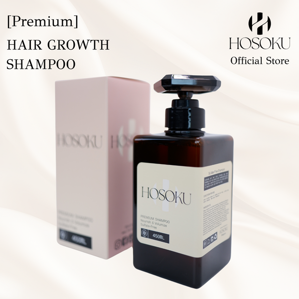 HOSOKU Hair Growth Shampoo – Advanced Japanese Formula for Thicker, Fuller Hair (450ml)