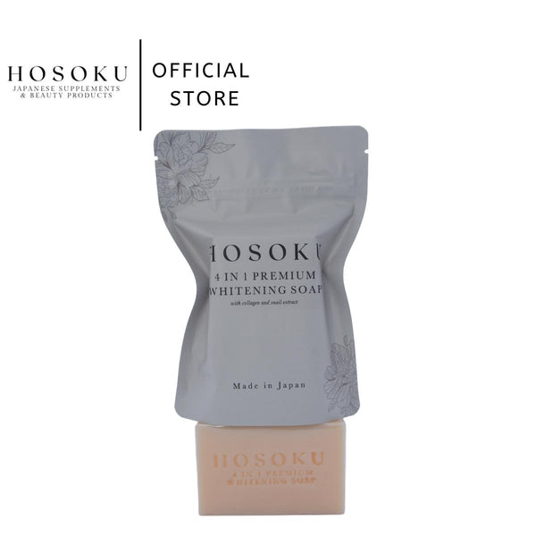 HOSOKU 4-in-1 Intense Whitening Glow Soap – Brighten, Exfoliate, Hydrate & Smooth
