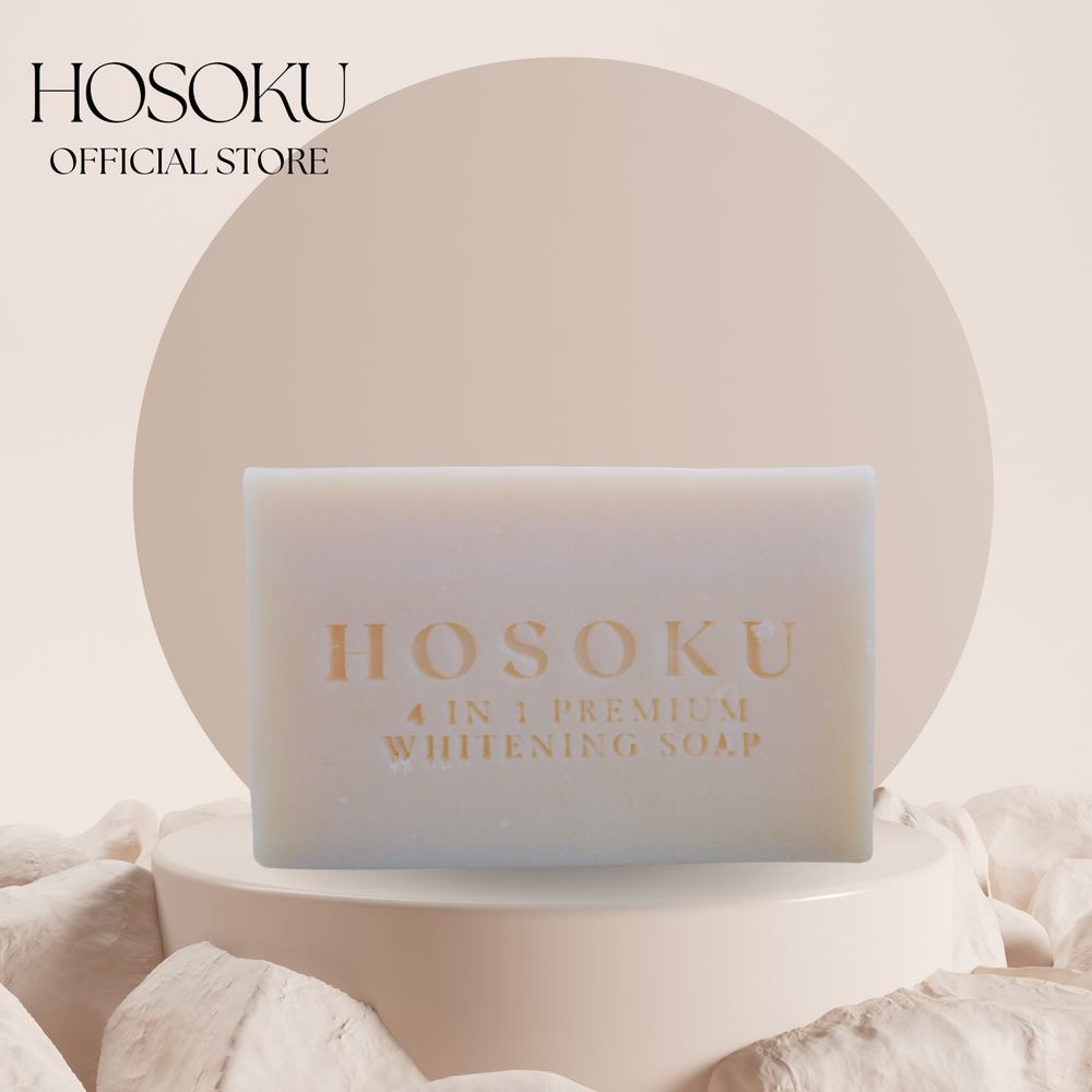 HOSOKU 4-in-1 Intense Whitening Glow Soap – Brighten, Exfoliate, Hydrate & Smooth