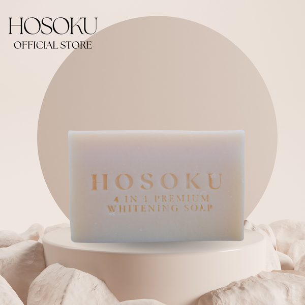 HOSOKU 4-in-1 Intense Whitening Glow Soap – Brighten, Exfoliate, Hydrate & Smooth