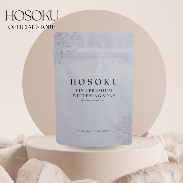 HOSOKU 4-in-1 Intense Whitening Glow Soap – Brighten, Exfoliate, Hydrate & Smooth