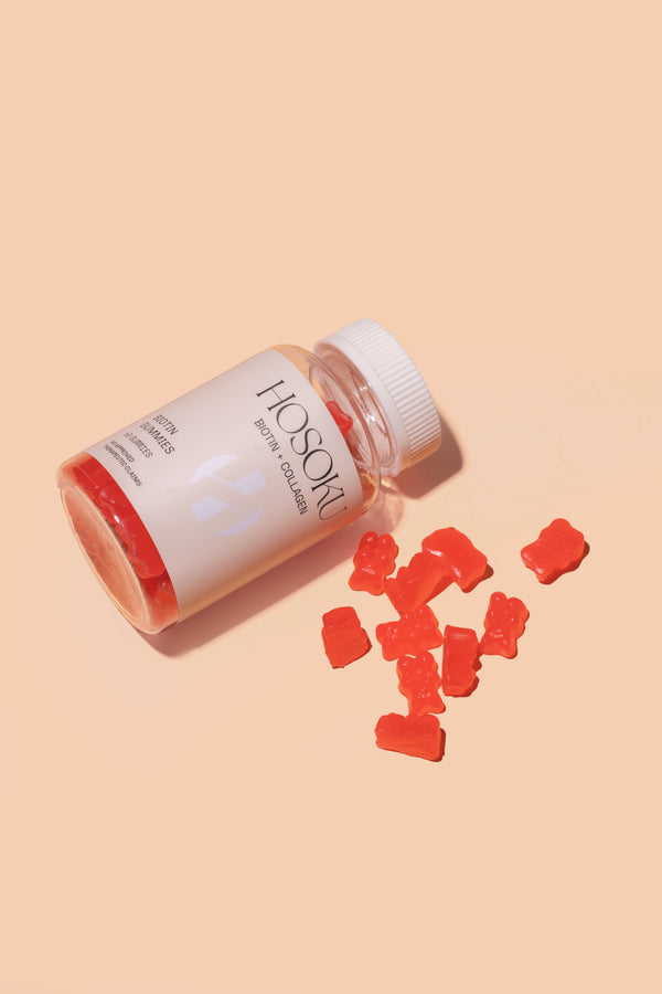 Hosoku Biotin & Collagen Gummies – Nourish Your Hair, Skin, and Nails Naturally