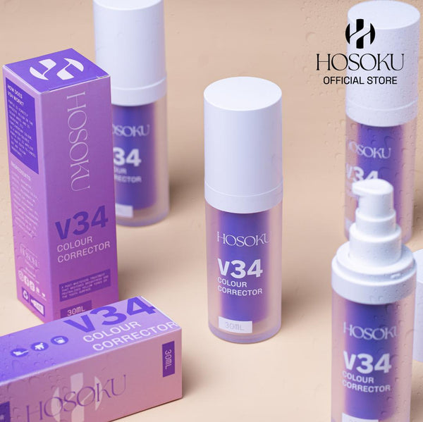 HOSOKU V34 Colour Corrector Toothpaste – Instant Teeth Whitening with Purple Tone Correction