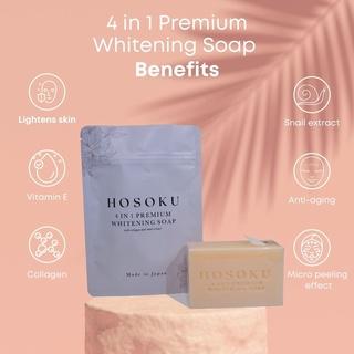 HOSOKU 4-in-1 Intense Whitening Glow Soap – Brighten, Exfoliate, Hydrate & Smooth